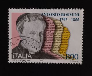 Set di 6 francobolli con personaggi italiani