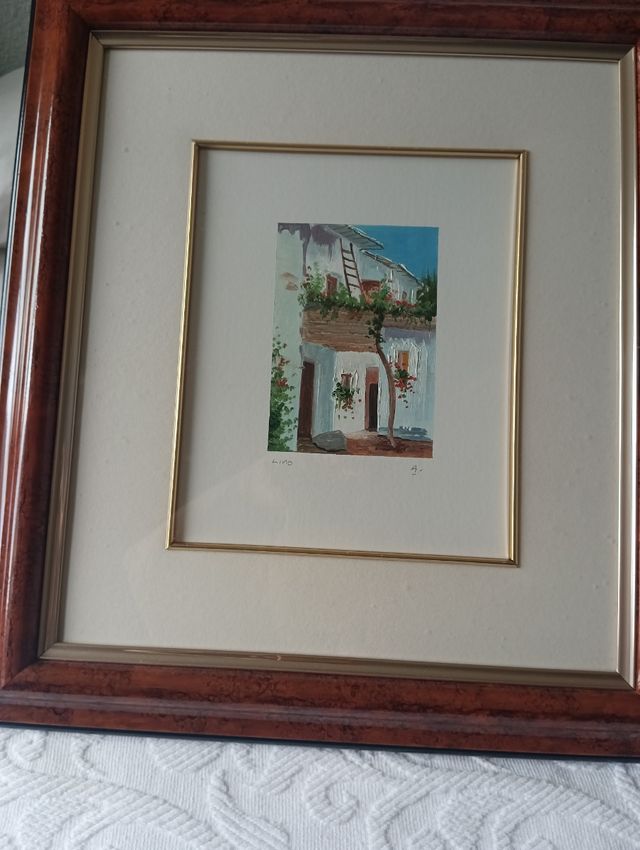 Lamina al oleo enmarcada 