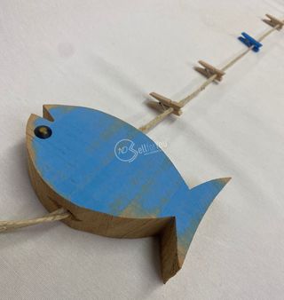 Pesci da parete porta memo foto biglietti in legno