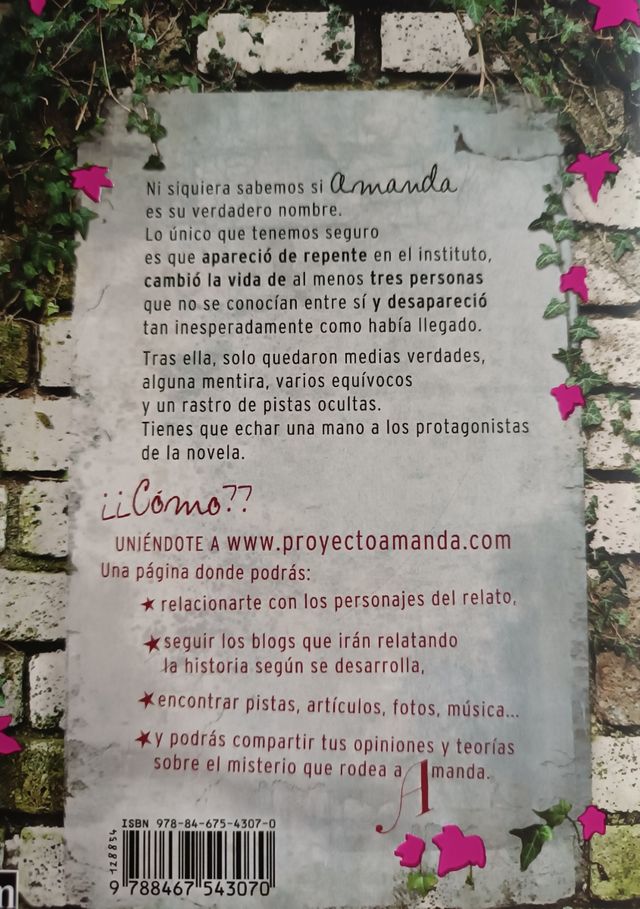 LIBRO: Proyecto Amanda, invisible