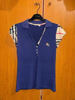 Maglietta polo a mezze maniche a palloncino donna