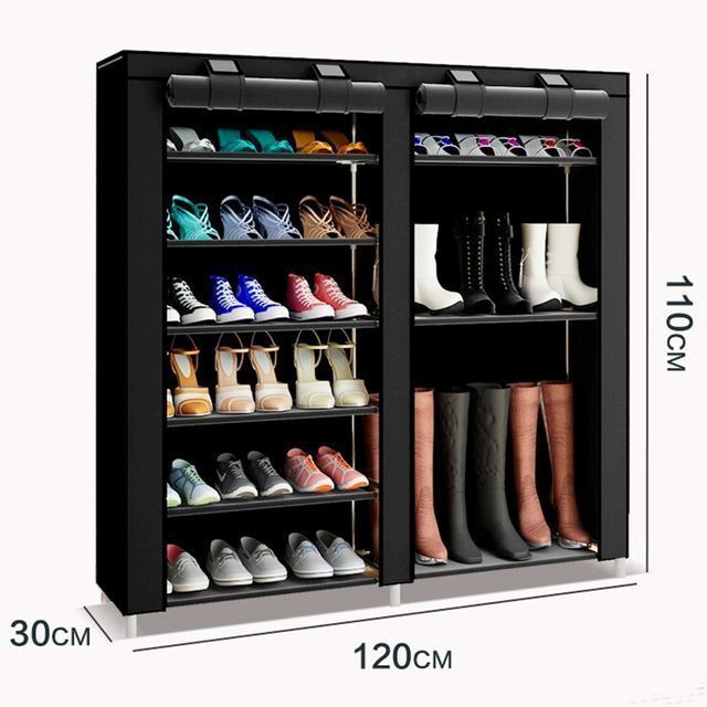 Armario Zapatero Negro Zapatos Y Botas Tela NUEVO