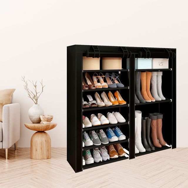 Armario Zapatero Negro Zapatos Y Botas Tela NUEVO