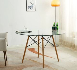 Mesa para comedor o cocina en vidrio