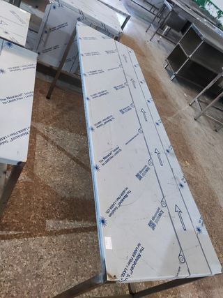 MESA DE ACERO LARGA INOX