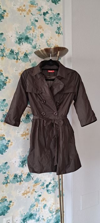 Gabardina marrón chocolate talla S