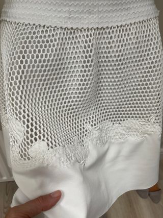 Conjunto falda vuelo red y top espalda cruzada