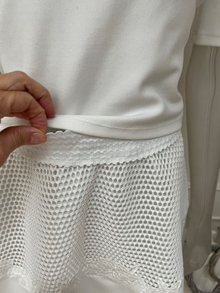 Conjunto falda vuelo red y top espalda cruzada