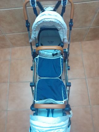 Carrito gemelar muñecas, de cuevas toys