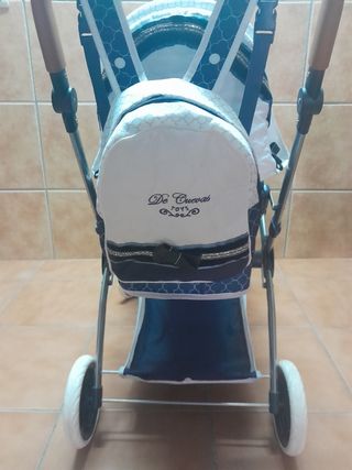Carrito gemelar muñecas, de cuevas toys