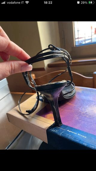 Sandali neri con tacco