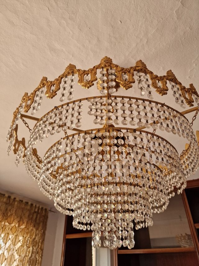 Lámpara colgante de cristal