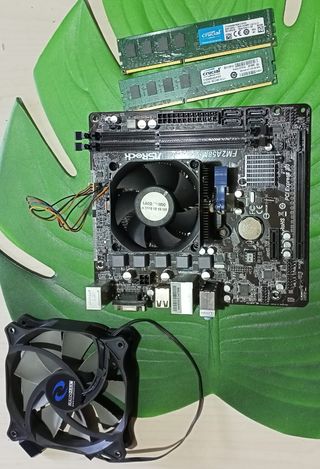 Placa base + procesador + ram
