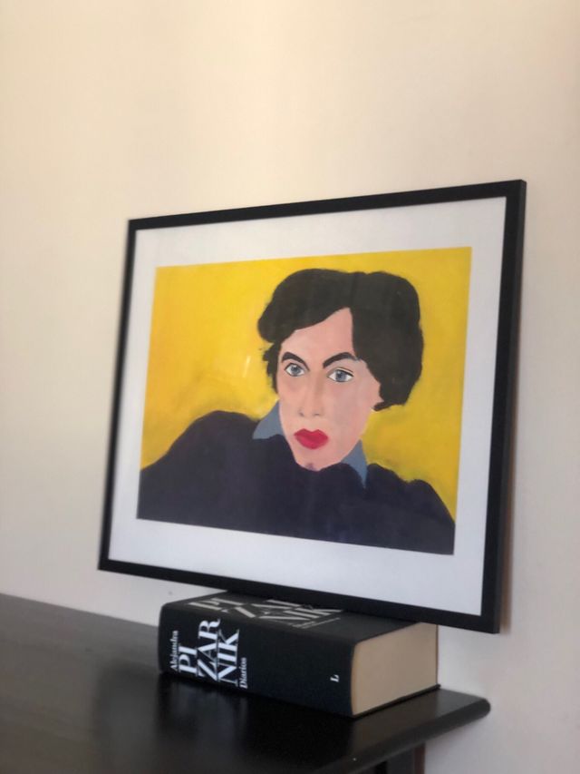 Libreria decorativa Pizarnik, formato A3, con poesie