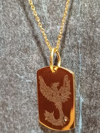 Collar Placa Ave Fénix 