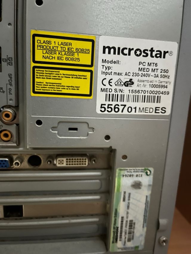 Ordenador sobremesa torre pc