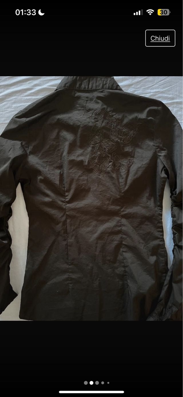 Camicia Desigual nera lavorata