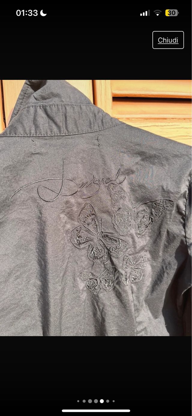 Camicia Desigual nera lavorata