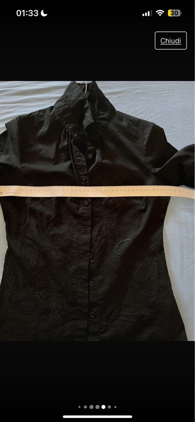 Camicia Desigual nera lavorata