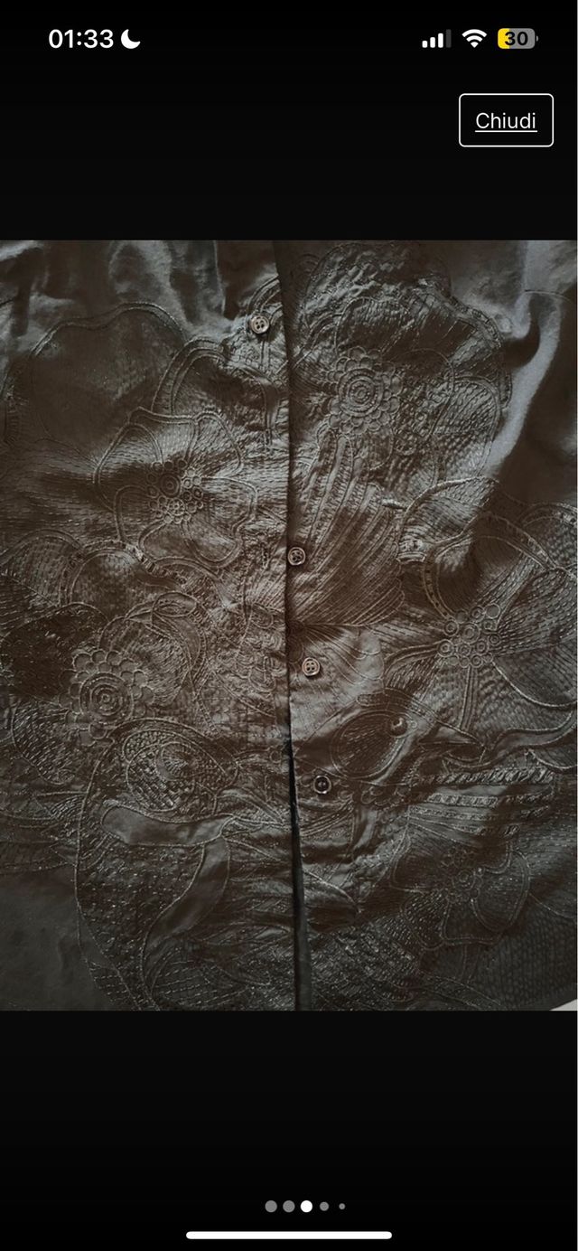 Camicia Desigual nera lavorata