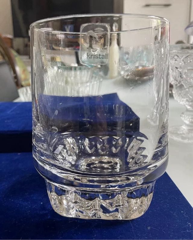 Glacette cristallo e 6 bicchieri cristallo