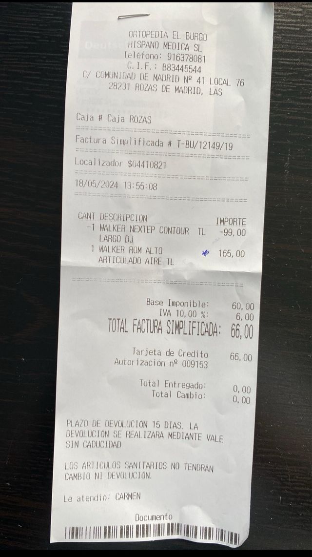 Bota Walker articulada alta talla 45