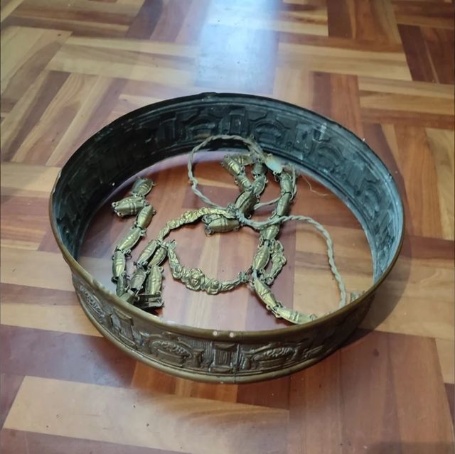 Preciosa Lámpara de bronce Art Decó