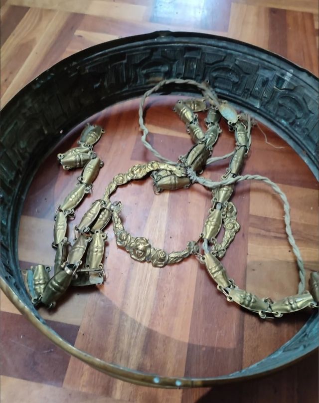 Preciosa Lámpara de bronce Art Decó