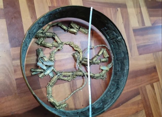 Preciosa Lámpara de bronce Art Decó