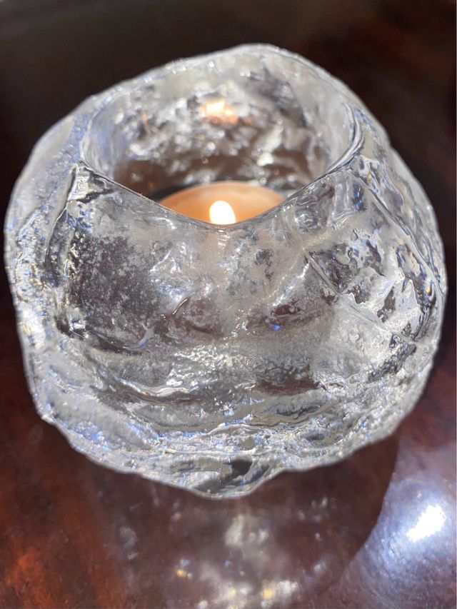 portacandela sfera di ghiaccio