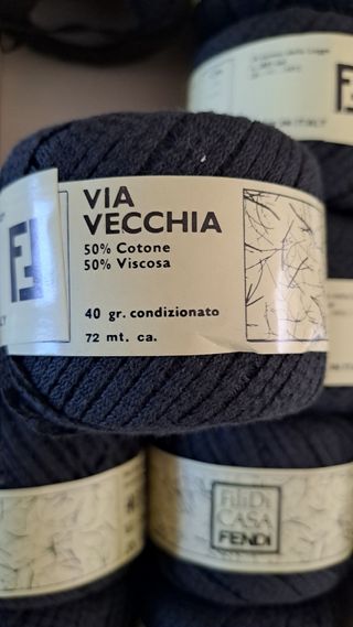 Fettuccia nera. Fili di casa Fendi