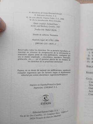 REBELIÓN EN LA GRANJA. GEORGE ORWELL.