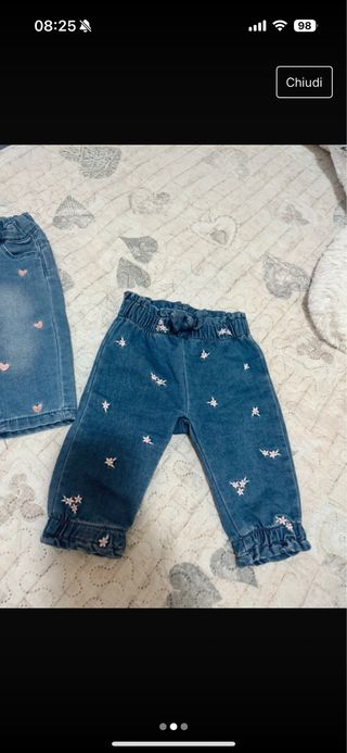 Jeans e salopette neonata  0/3 mesi