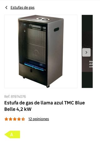 Estufa de gas equation