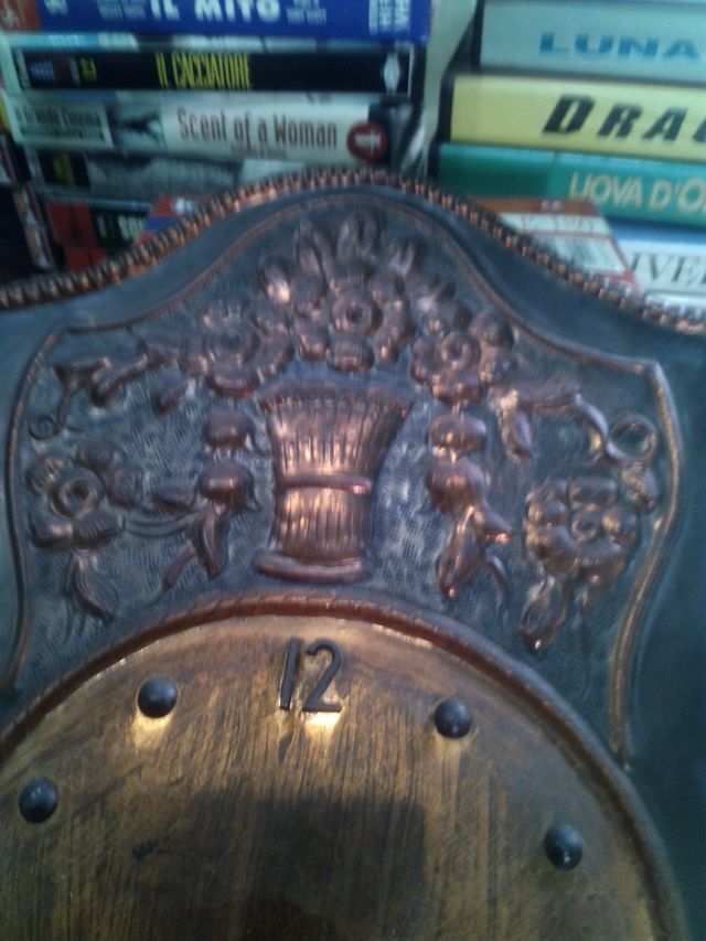 Orologio da parete in rame vintage artigianale