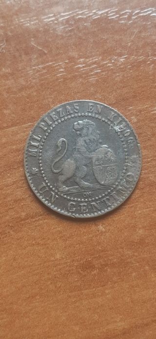 Moneda antigua 1870