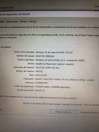 Portatil Asus i7