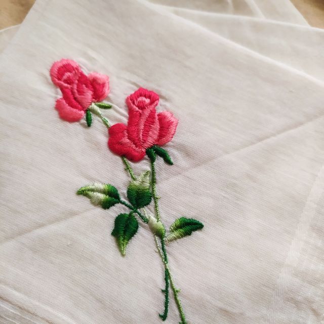 Pañuelos bordados antiguos
