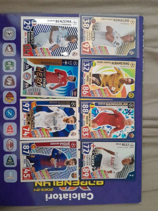 Card Match attax champions league 2018