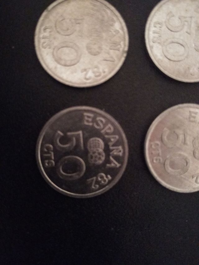 10 monedas 50 céntimos 1980