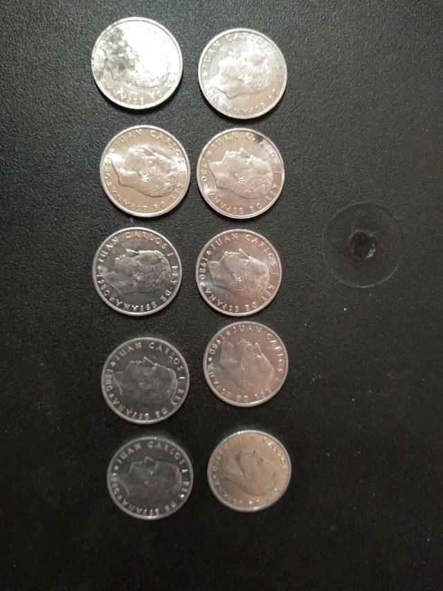 10 monedas 50 céntimos 1980