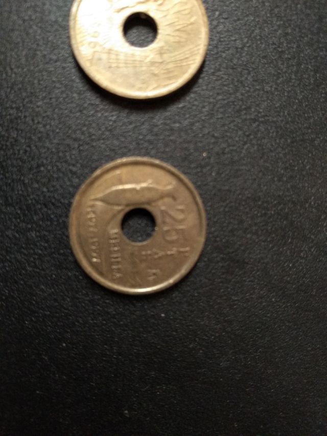 3 monedas 25 pesetas 1986 y 1987