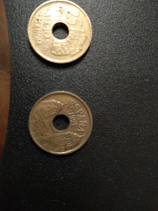 3 monedas 25 pesetas 1986 y 1987