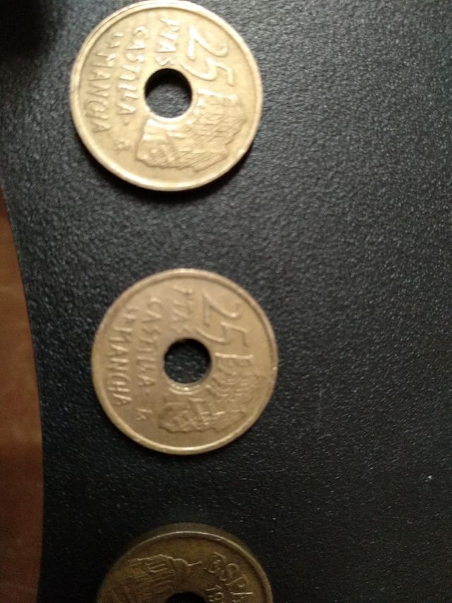 3 monedas 25 pesetas 1986 y 1987