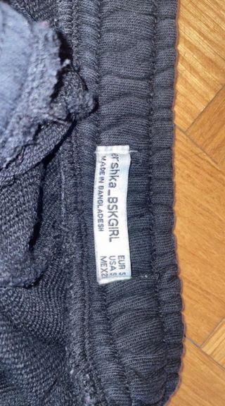Shorts chándal negros con rayas laterales