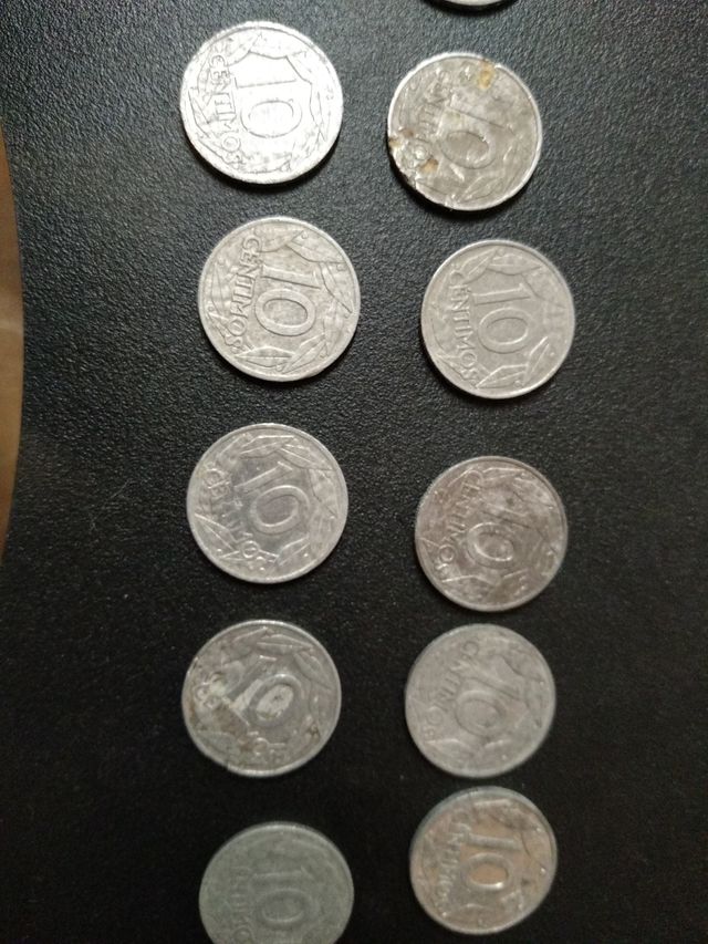 15 monedas de 10 céntimos Franco 1959