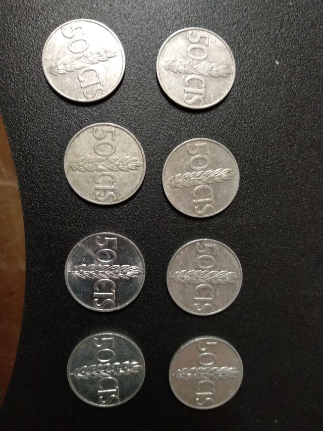 8 monedas 50 céntimos Franco 1966