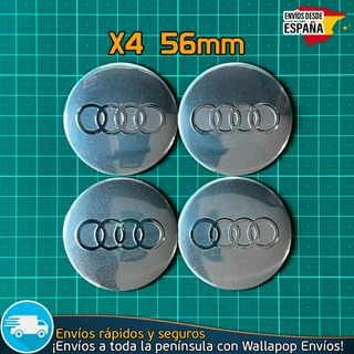 X4 Emblemas Audi 56mm Pegatinas Tapacubos Llantas