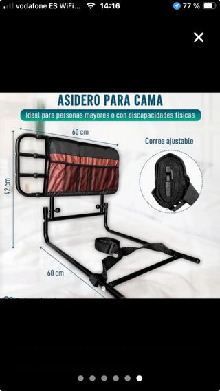 Barandilla adaptable para cama.