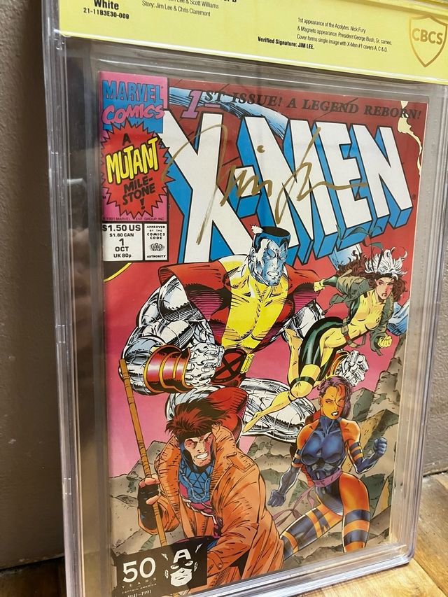 Cbcs 9.8 Jim lee xmen año 1991 firmado  cgc